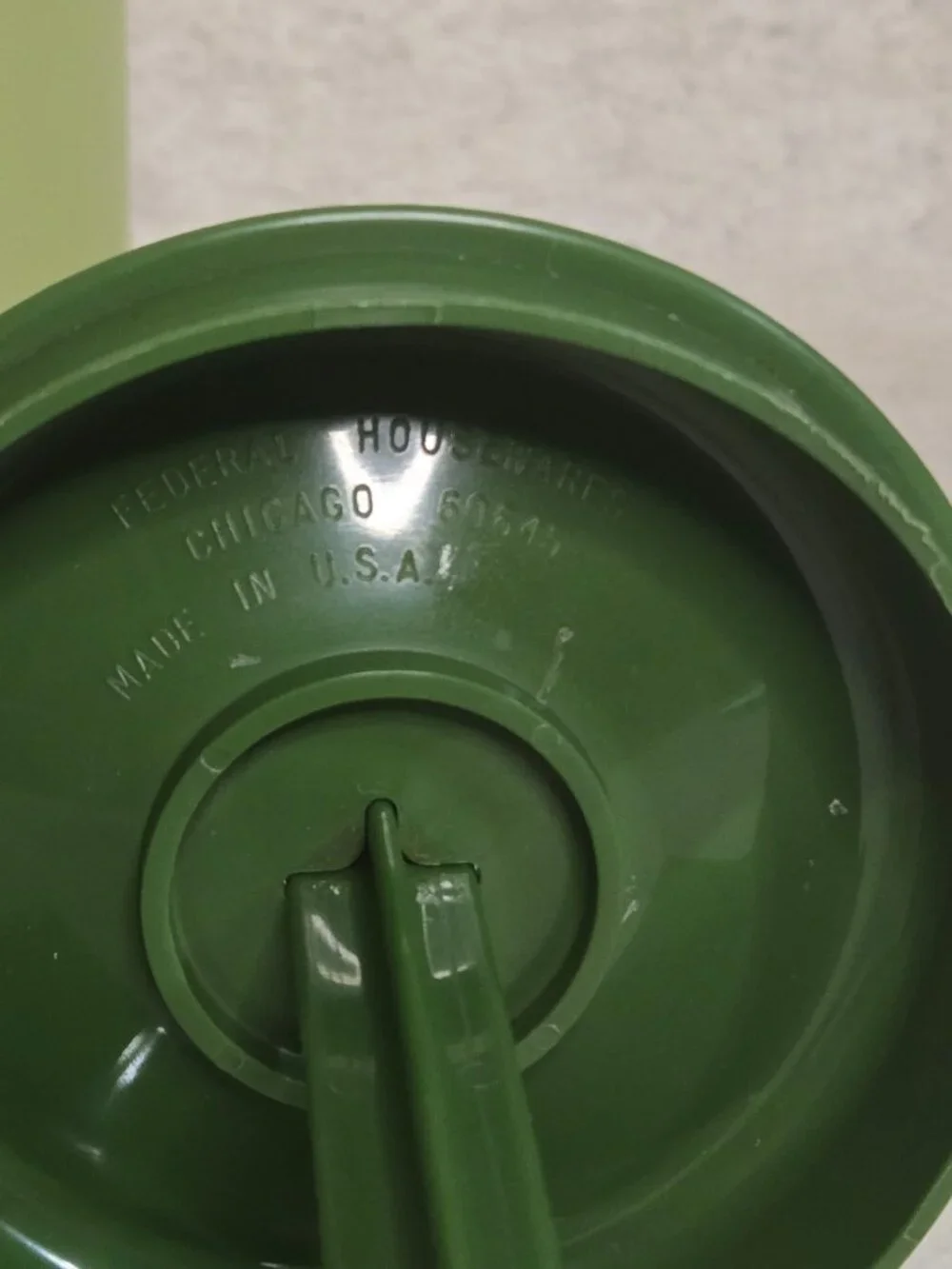 Vintage 2 Qt Federal Housewares Measuring Mixer Pitcher Green 1970s